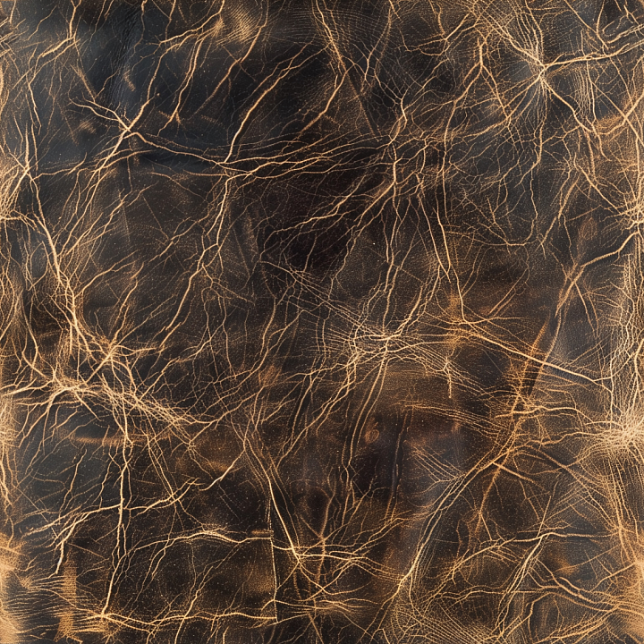 Distressed Dark Brown Cracked Leather with Fine Grain seamless PBR texture preview