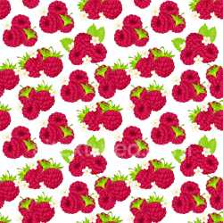 Pattern Bundle - Seamless 3D Pattern PBR Texture with Lush Raspberry Fruits and Floral Accents texture preview