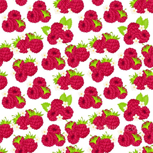 Pattern PBR Texture with Lush Raspberry Fruits and Floral Accents seamless Pattern Bundle PBR texture