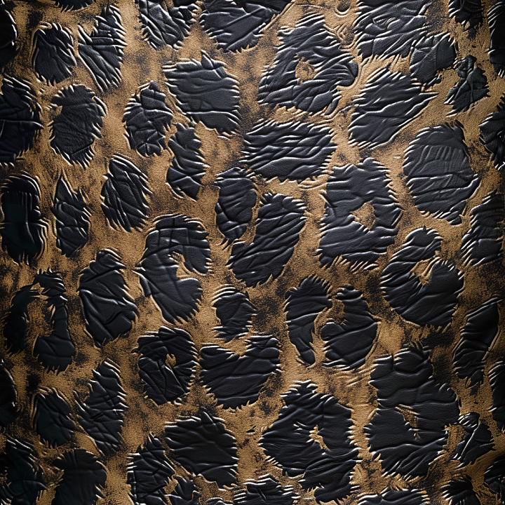 Distressed Black and Brown Leather with Wrinkles seamless PBR texture preview