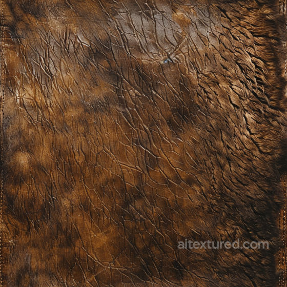 Cracked Aged Brown Leather Seamless Texture with Natural Wrinkles and Distressed Finish Leather texture preview
