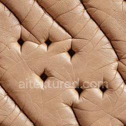 seamless Seamless 3D PBR Tan Quilted Leather Texture with Detailed Wrinkles and Soft Sheen texture 8k free download PBR