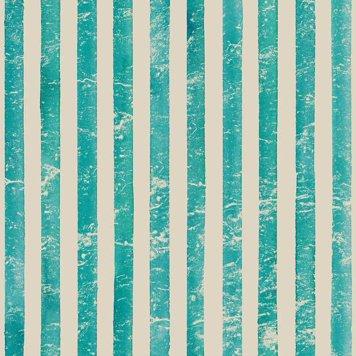 Watercolor Stripes of Turquoise Watercolor Vertical Stripes on Cream Ba… seamless PBR texture preview