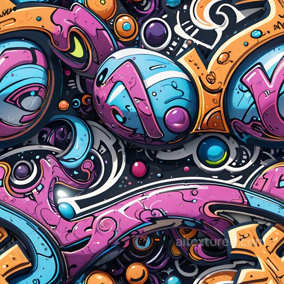 Featuring Vibrant Colorful Graffiti Shapes Graffiti texture preview