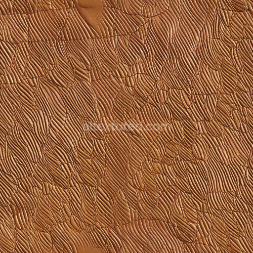 Seamless 3D cracked tan leather PBR texture with distinctive deep grooves