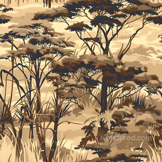 African Savanna Camouflage PBR Texture with Brown and Tan Woodland Patterns Color Camouflage texture preview