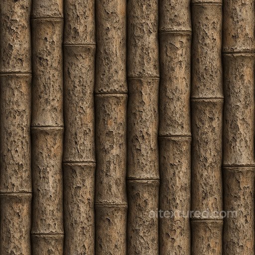 Eroded Bamboo Seamless Texture seamless Basic-materials PBR texture