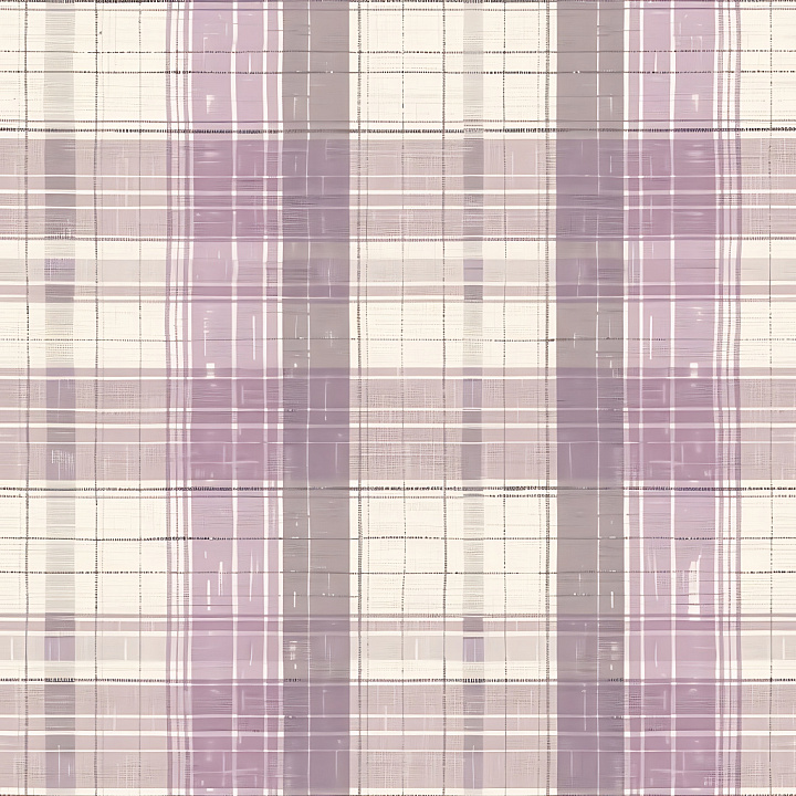 Light Purple and Beige Plaid Fabric with Subtle Weave Detail seamless PBR texture preview