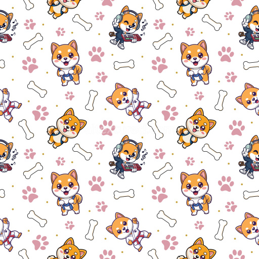 Pattern Bundle - Seamless 3D Pattern PBR Texture Featuring Playful Cartoon Dog Motifs and Cute Pet Elements texture preview