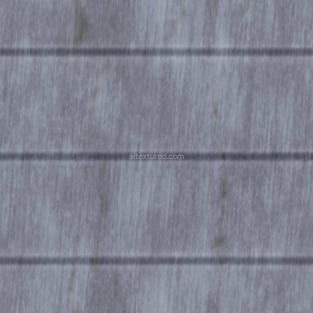 Seamless PBR pipe texture with smooth gray finish