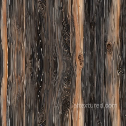 Smoked Wood Planks Seamless Texture with Rich Grain and Knots seamless Wood PBR texture