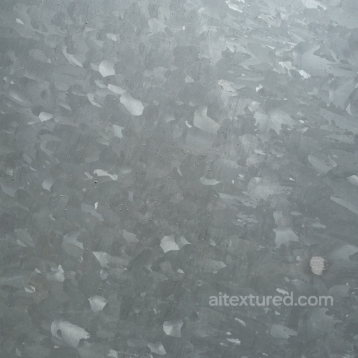Galvanized Metal Texture with Distinct Flake Pattern and Subtle Imperfections seamless Metal PBR texture