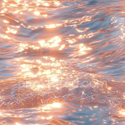 seamless Seamless 3D PBR Texture of Golden Hour Water Surface with Soft Waves and Realistic Light Reflections texture 8k free download PBR