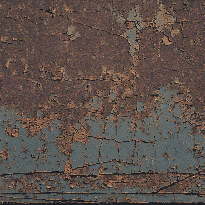 Rusted Metal Surface with Cracked and Peeling Paint seamless PBR texture preview