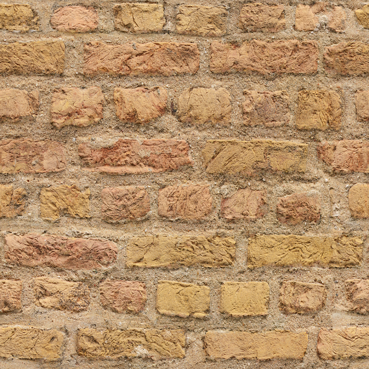 Brown Brick Brown - Brown Rough Sandy Yellow Brick Wall seamless PBR texture preview
