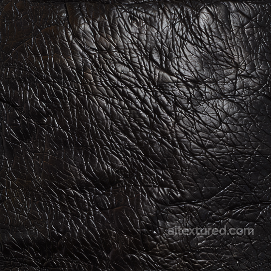 cracked black leather PBR texture with deep wrinkles and glossy finish Leather texture preview