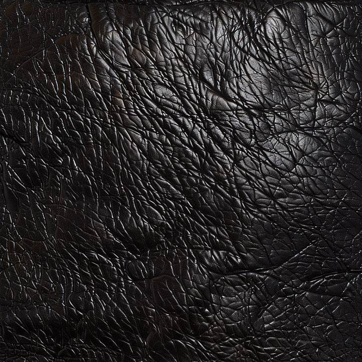 Cracked Black Leather With Deep Wrinkles And Glossy Finish seamless PBR texture preview