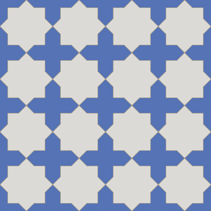 Ceramic Star Cross Tiles seamless PBR texture preview