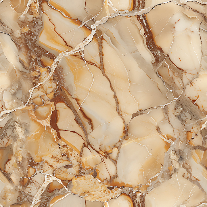 Breccia Oniciata Natural Marble with Warm Honey Veins seamless PBR texture preview