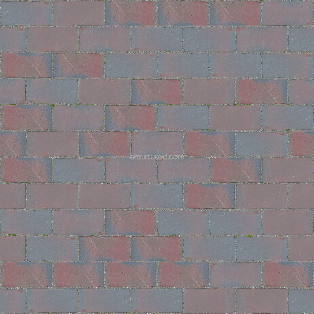 Seamless paving stones PBR texture with detailed surface