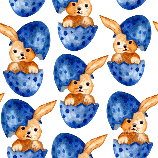 All Easter Digital paper Texture of Watercolor Easter Bunny in Blue Speckled Egg seamless All Easter Digital paper PBR texture