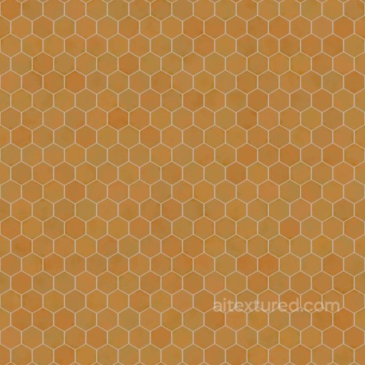 Hexagonal Orange Porcelain Tiles | Free PBR seamless Tile PBR texture