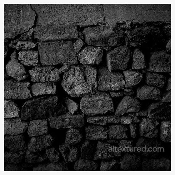 Dark Rough Stone Wall PBR Texture 4K for Realistic 3D Models Stone texture preview