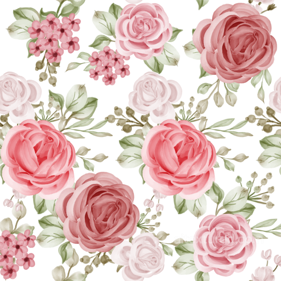 Pink Flower Fabric Texture with Watercolor Floral Design Pink Flower texture preview