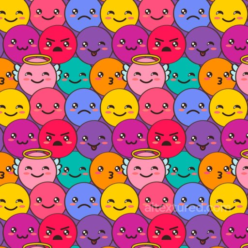 with Colorful Happy Face Pattern seamless Happy Face pattern PBR texture