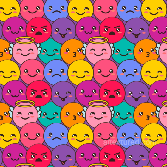 with Colorful Happy Face Pattern Happy Face pattern texture preview