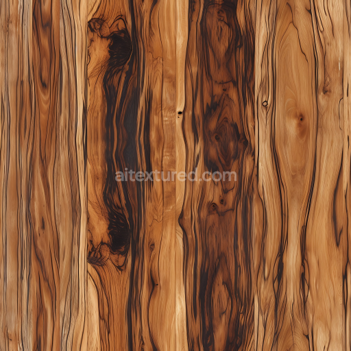 Seamless 3D PBR Texture of Spalted Wood Planks with Rich Grain and Knots