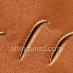seamless Seamless 3D PBR Smooth Tan Leather Texture Featuring Fine Grain and Stitched Edges texture 8k free download PBR