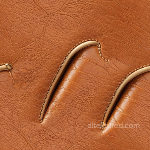 Smooth Tan Leather Texture Featuring Fine Grain and Stitched Edges seamless Leather PBR texture