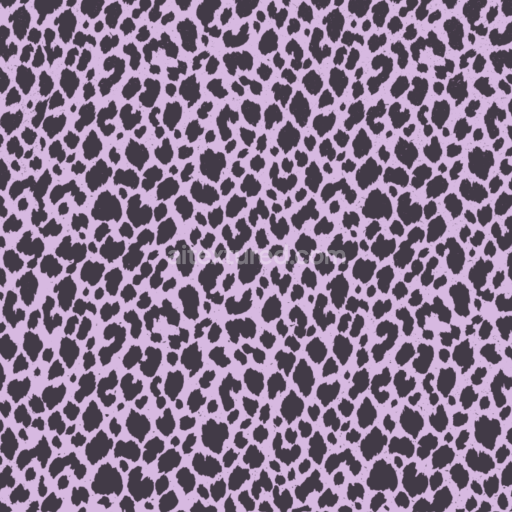 Seamless 3D PBR Texture of Lavender Fabric with Black Leopard Print