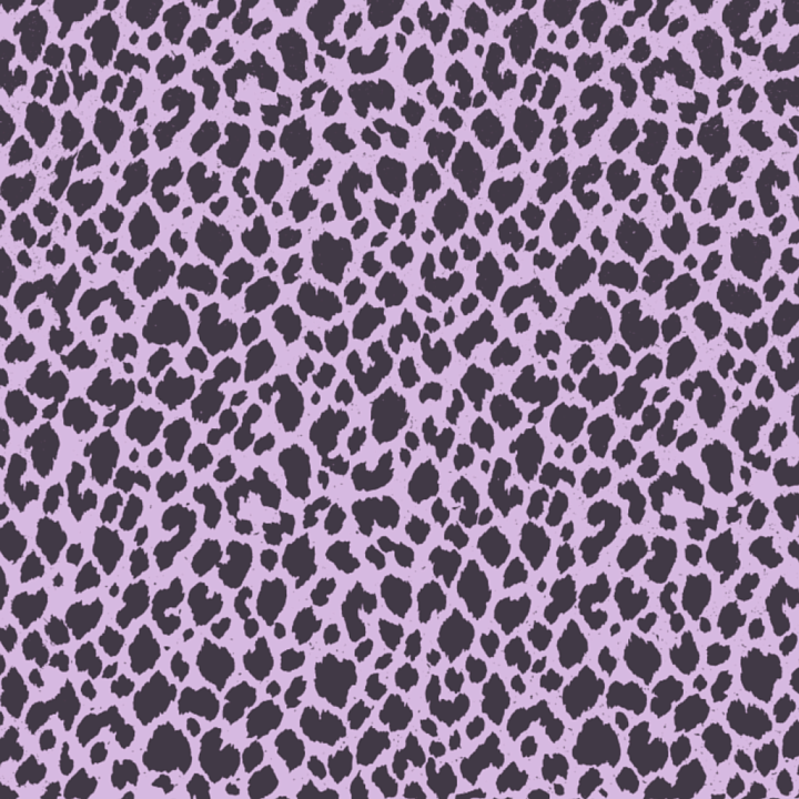 Leopard Print of Lavender Fabric with Black Leopard Print seamless PBR texture preview