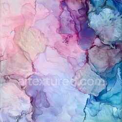 seamless Seamless 3D Alcohol Ink PBR Texture with Pastel Pink and Blue Fluid Marbling texture 8k free download PBR