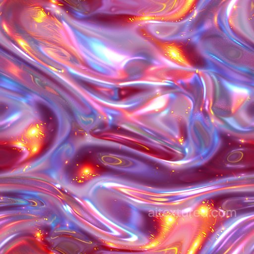 Seamless 3D PBR Glossy Iridescent Liquid Texture with Vibrant Hues texture preview