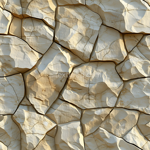 Preview — Seamless 3D Cracked Stone Ground PBR Texture with Rough, Weathered Surfaces