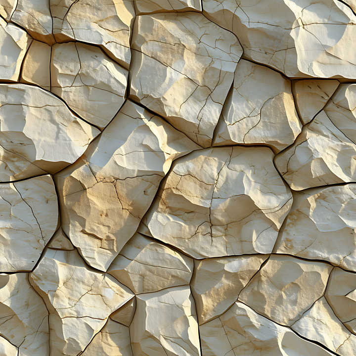 Cracked Stone Ground with Rough, Weathered Surfaces seamless PBR texture preview
