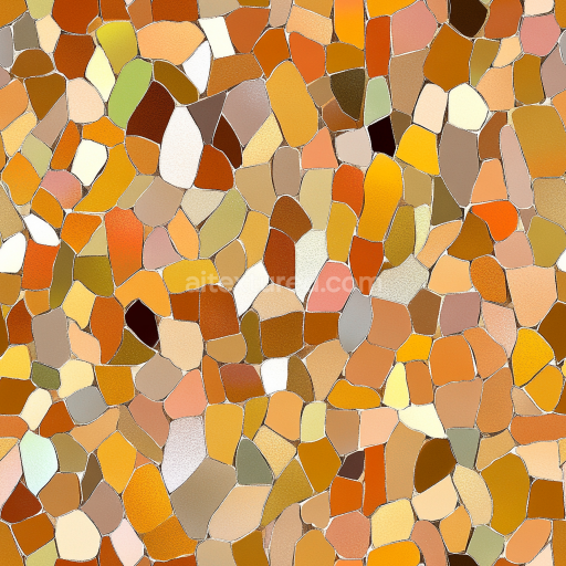 Seamless 3D mosaic PBR texture of warm irregular stone chip pattern texture preview