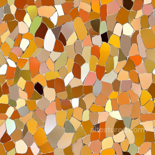 mosaic PBR texture of warm irregular stone chip pattern seamless Mosaic PBR texture
