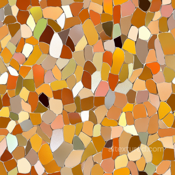 mosaic PBR texture of warm irregular stone chip pattern Mosaic texture preview