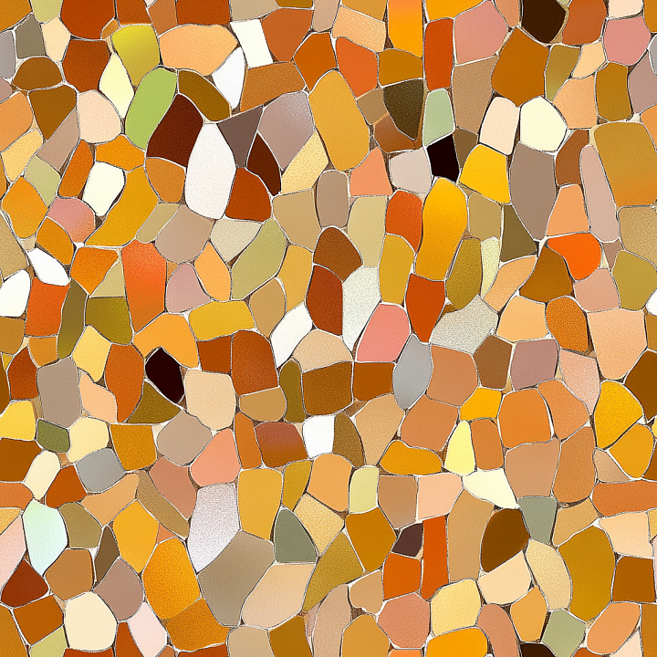 Mosaic Of Warm Irregular Stone Chip Pattern seamless PBR texture preview