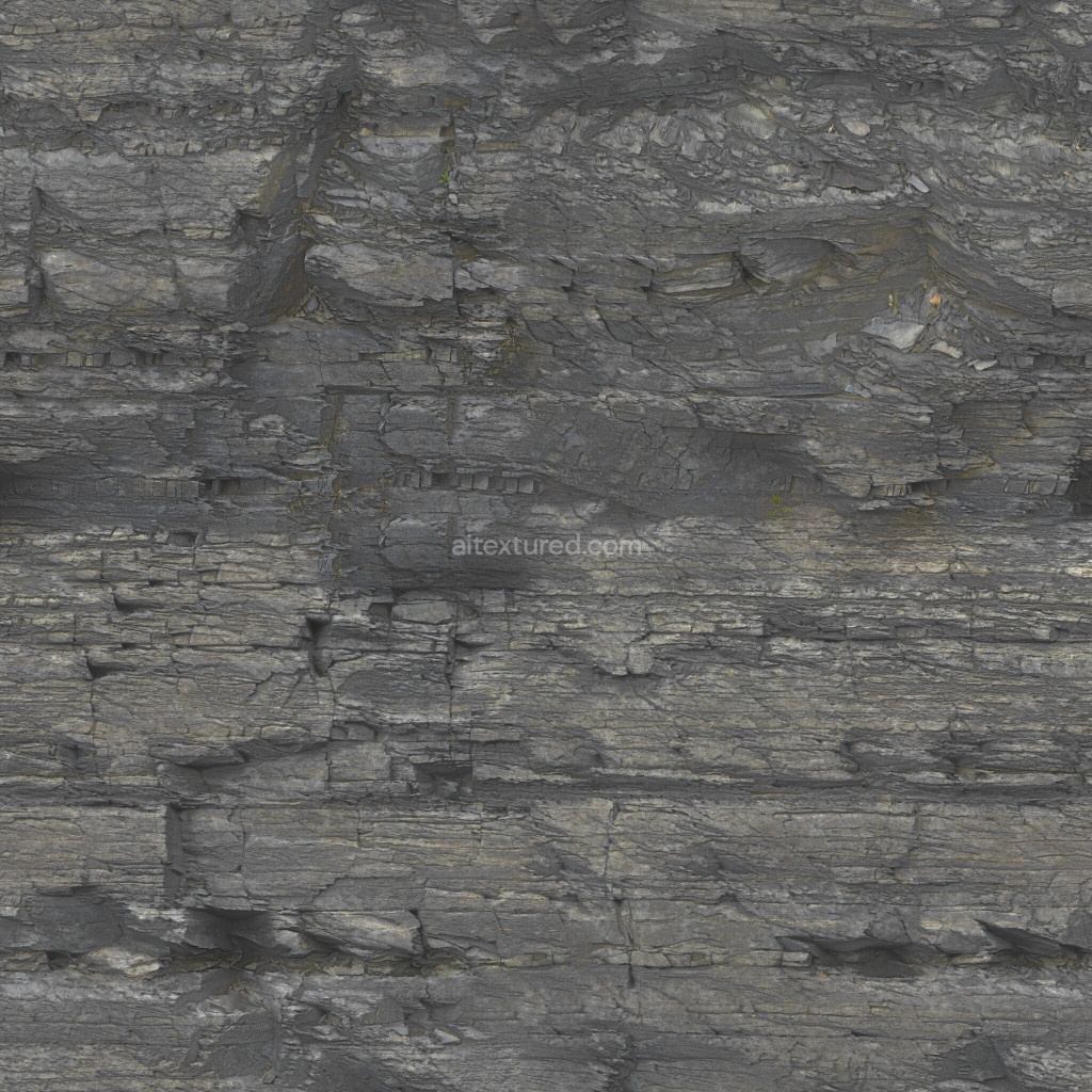 Seamless rock PBR texture with detailed surface features