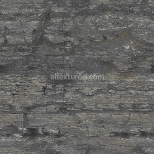 Rock Seamless Pbr Texture Granite Stone Rough Dark Natural Terrain