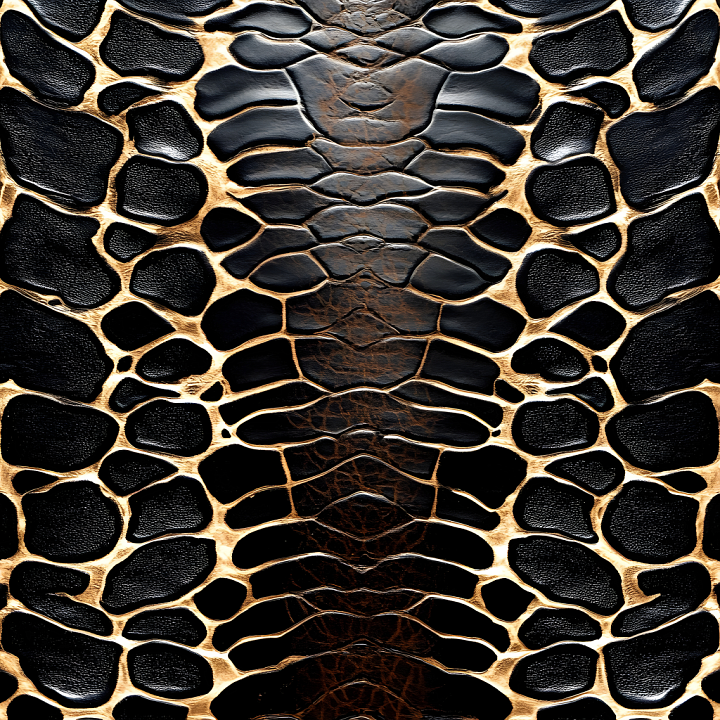 Reptilian Skin With Detailed Glossy Scales And Cracked Leather Effect seamless PBR texture preview