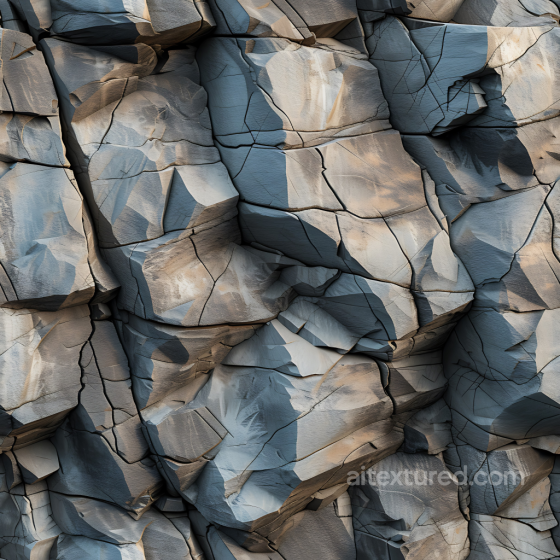 Rocky Cliff Wall PBR Texture with Detailed Cracked Stone Surface Stone texture preview