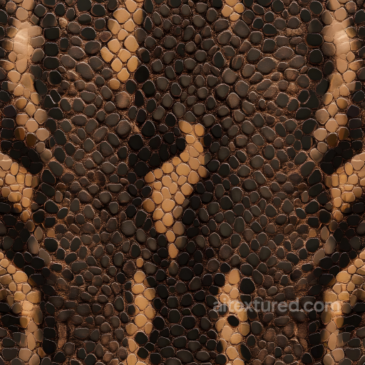 reptilian skin PBR texture with detailed scale pattern and glossy surface seamless Skin PBR texture