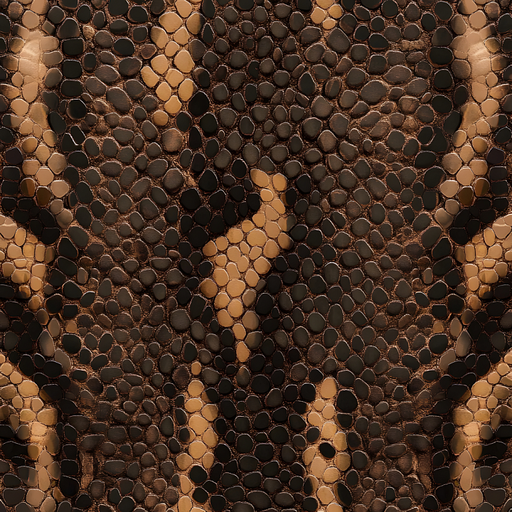 Reptilian Skin With Detailed Scale Pattern And Glossy Surface seamless PBR texture preview