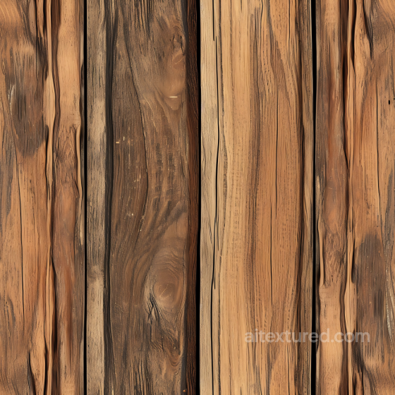 Rustic Reclaimed Wood Planks PBR Texture with Knots and Cracks Wood texture preview